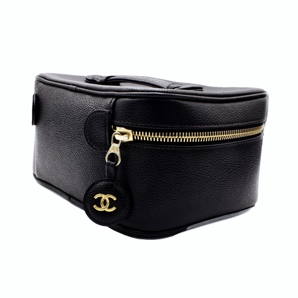 CHANEL Cosmetics Bag Caviar Skin Black - Picture 3 of 12